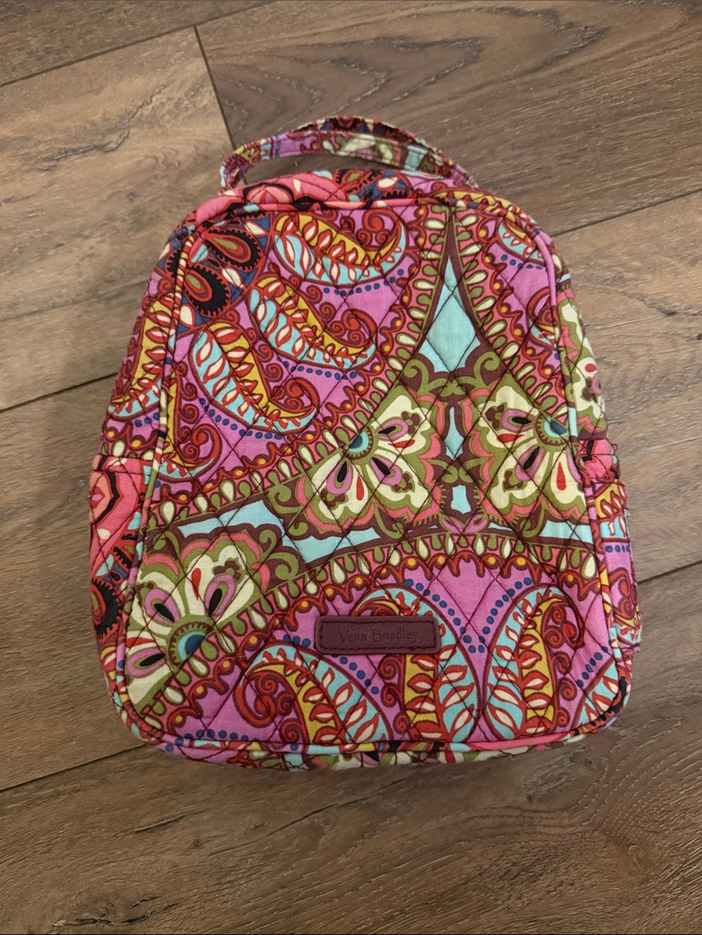 Vera Bradley Multicolor Pink Paisley Quilted Lunchbox